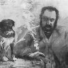 Lovis-Corinth-Herr-am-Tisch-mit-Hund
