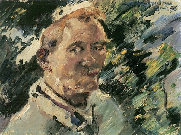 Lovis Corinth Kleines Selbstportraet vor dem Walchensee Wandbild