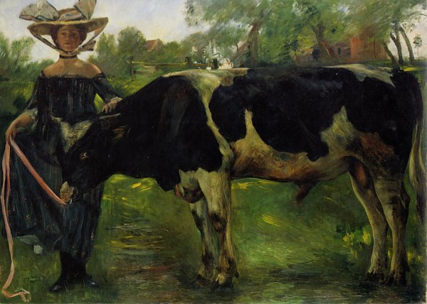 Lovis Corinth Maedchen mit Stier Wandbild