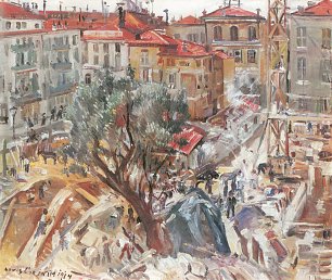 Lovis Corinth Neubau in Monte Carlo Wandbild