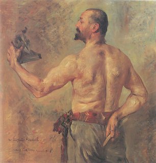 Lovis Corinth Portraet des Bildhauers Friedrich Wandbild