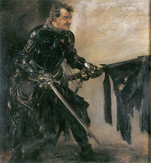 Lovis Corinth Portraet des Rudolf Rittner als Florian Geyer Wandbild