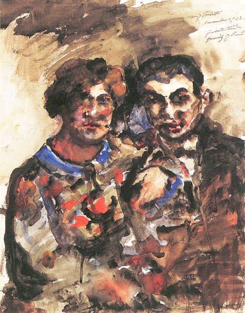 Lovis Corinth Portraetstudie von Erich Goeritz und seiner Frau Wandbild