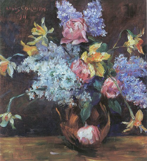 Lovis Corinth Rosen Flieder und Osterglocken Wandbild