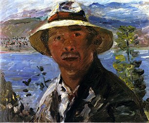 Lovis Corinth Selbstbildnis mit dem Strohhut Wandbild