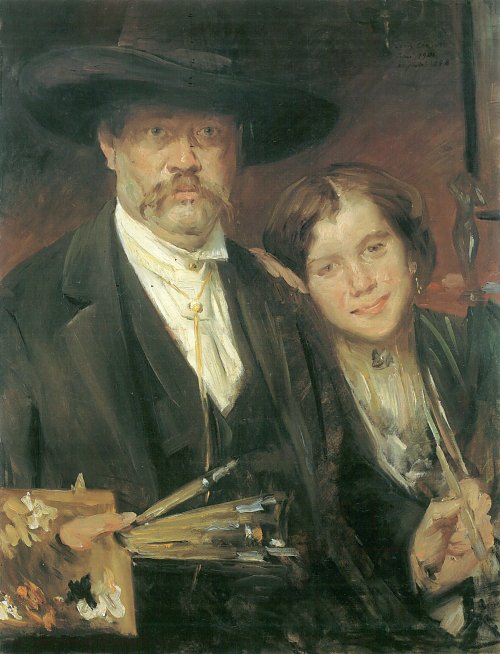 Lovis Corinth Selbstportraet mit Modell Wandbild