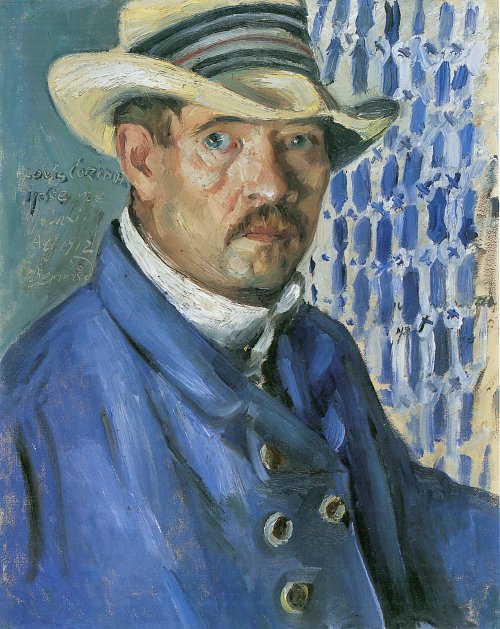 Lovis Corinth Selbstportraet mit Panamahut Wandbild