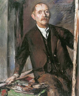 Lovis Corinth Selbstportraet vor der Staffelei Wandbild
