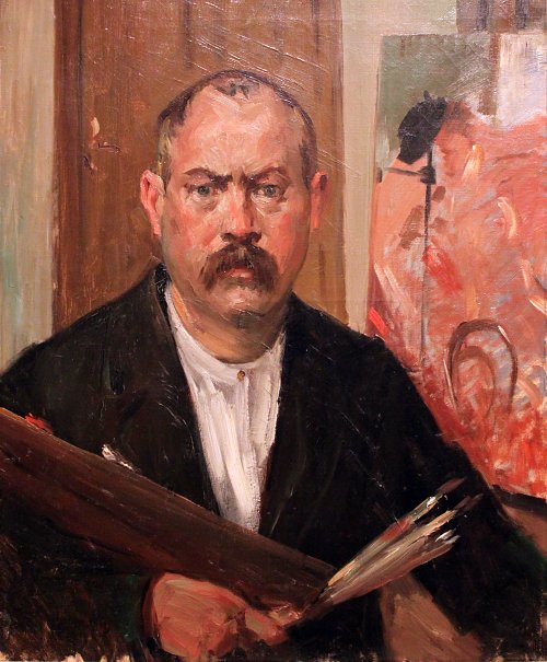 Lovis Corinth Selbstportrait ohne Kragen Wandbild