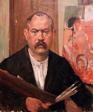 Lovis Corinth Selbstportrait ohne Kragen Wandbild