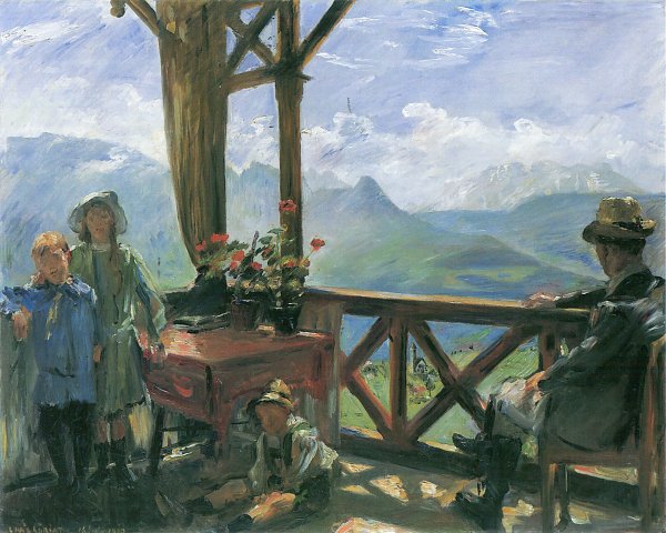 Lovis Corinth Terrasse in Klobenstein Tirol Wandbild