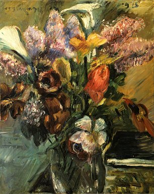 Lovis Corinth Tulpen Flieder und Kalla Wandbild