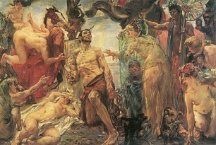 Lovis Corinth Versuchung des heiligen Antonius Wandbild