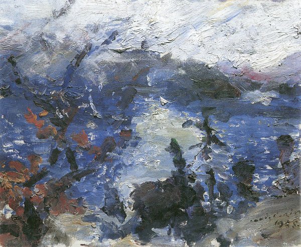 Lovis Corinth Walchensee Berge in Wolken Wandbild