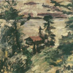 Lovis-Corinth-Walchensee-Morgennebel