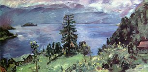 Lovis Corinth Walchensee Panorama Blick von der Kanzel Wandbild