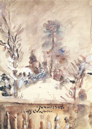 Lovis Corinth Walchensee im Schnee Wandbild