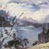 Lovis-Corinth-Walchensee-mit-Bergkette-und-Uferhang