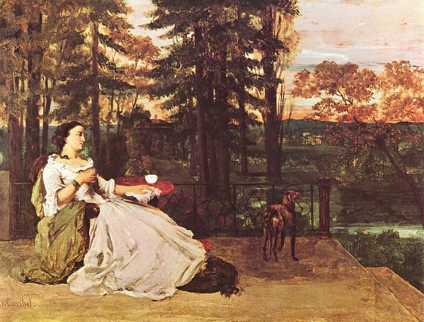 Gustave Courbet Dame auf der Terrasse Le dame de Francfort Wandbild