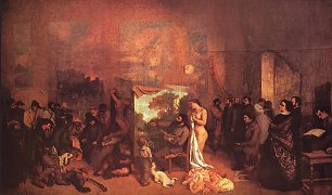 Gustave Courbet Das Atelier des Kuenstlers Wandbild