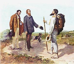 Gustave Courbet Die Begegnung Wandbild