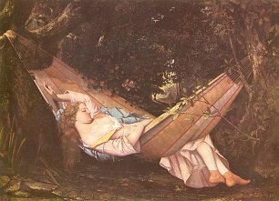 Gustave Courbet Die Haengematte Wandbild