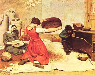 Gustave Courbet Die Kornsieberin Wandbild