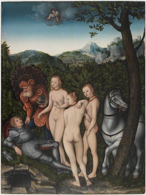 Lucas Cranach the Elder The Judgement of Paris Wandbild