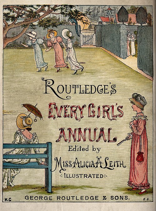 Walter Crane Girls at play in a garden Wandbild