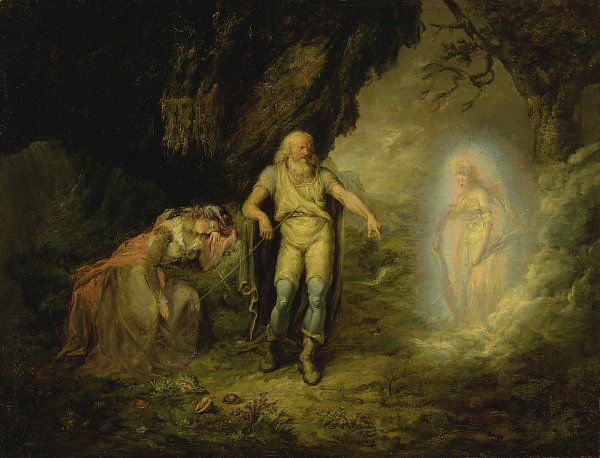 Richard Dadd Prospero miranda and ariel Wandbild