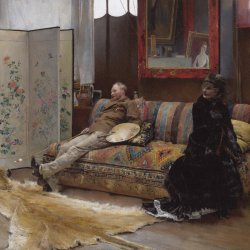 Pascal-Adolphe-Dagnan-Bouveret-Gustave-Courtois-in-his-Studio