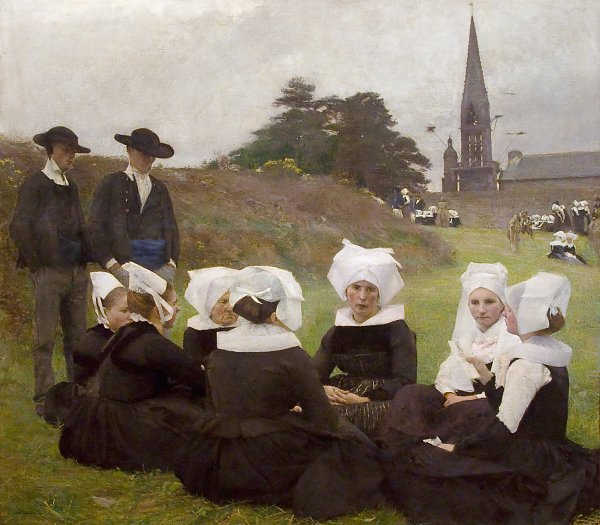 Pascal Adolphe Dagnan Bouveret Les Bretonnes au pardon Wandbild