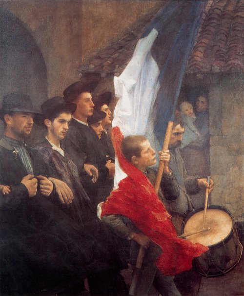 Pascal Adolphe Dagnan Bouveret Les Conscrits Wandbild