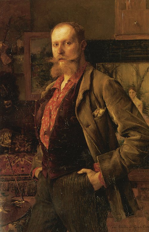Pascal Adolphe Dagnan Bouveret Portrait de Gustave Courtois Wandbild