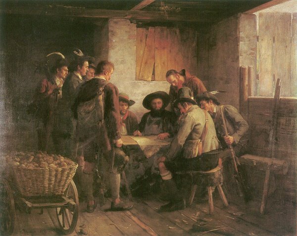Franz Defregger Der Kriegsrat Andreas Hofers Wandbild
