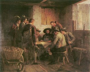 Franz Defregger Der Kriegsrat Andreas Hofers Wandbild
