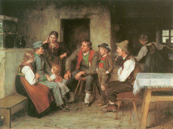 Franz Defregger Der Urlauber Wandbild