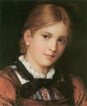 Franz Defregger Maedchenportrait Wandbild