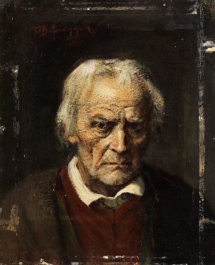 Franz Defregger Portrait eines alten Mannes Wandbild