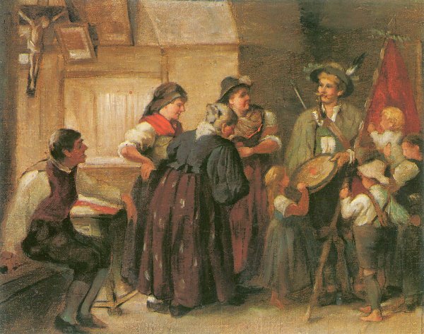 Franz Defregger Schuetzenkoenig Wandbild