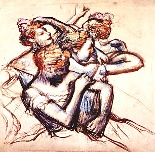 Edgar Degas Ballettaenzerinnen in Halbfigur Wandbild
