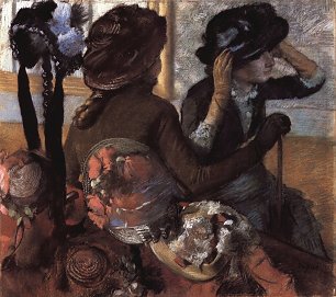 Edgar Degas Bei der Modistin Wandbild