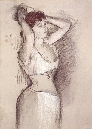 Edgar Degas Beim Frisieren 2 Wandbild