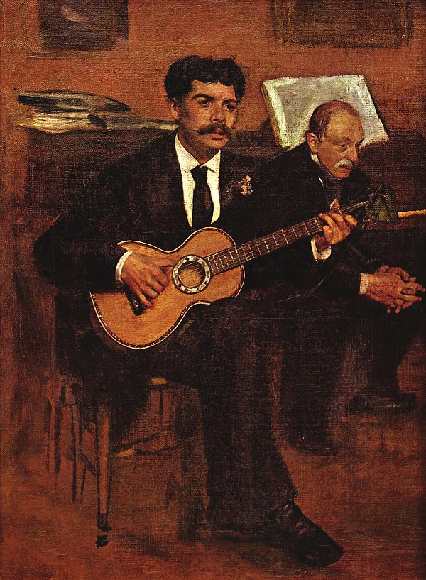 Edgar Degas Der Gitarrist Pagans und Monsieur Degas