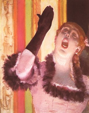 Edgar Degas Die Saengerin mit dem Handschuh Wandbild