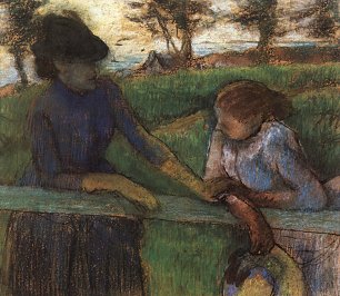 Edgar Degas Die Unterhaltung Wandbild