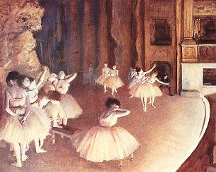 Edgar Degas Generalprobe des Balletts auf der Buehne Wandbild