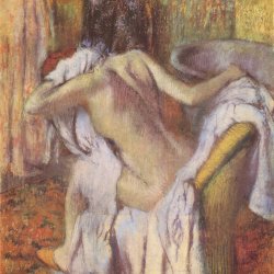 Edgar-Degas-Nach-dem-Bade-sich-abtrocknende-Frau