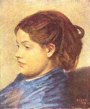 Edgar Degas Portrait Mademoiselle Dobigny Wandbild