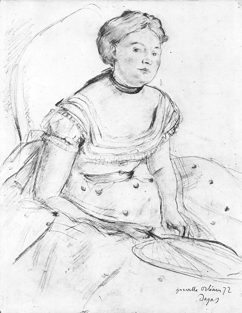 Edgar Degas Portrait der Mathilde Musson Bell Wandbild